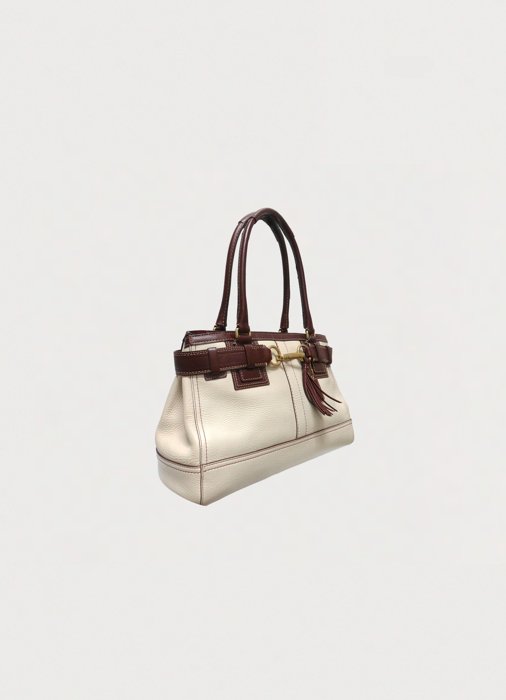 HAMPTONS LEATHER SATCHEL SHOULDER BAG