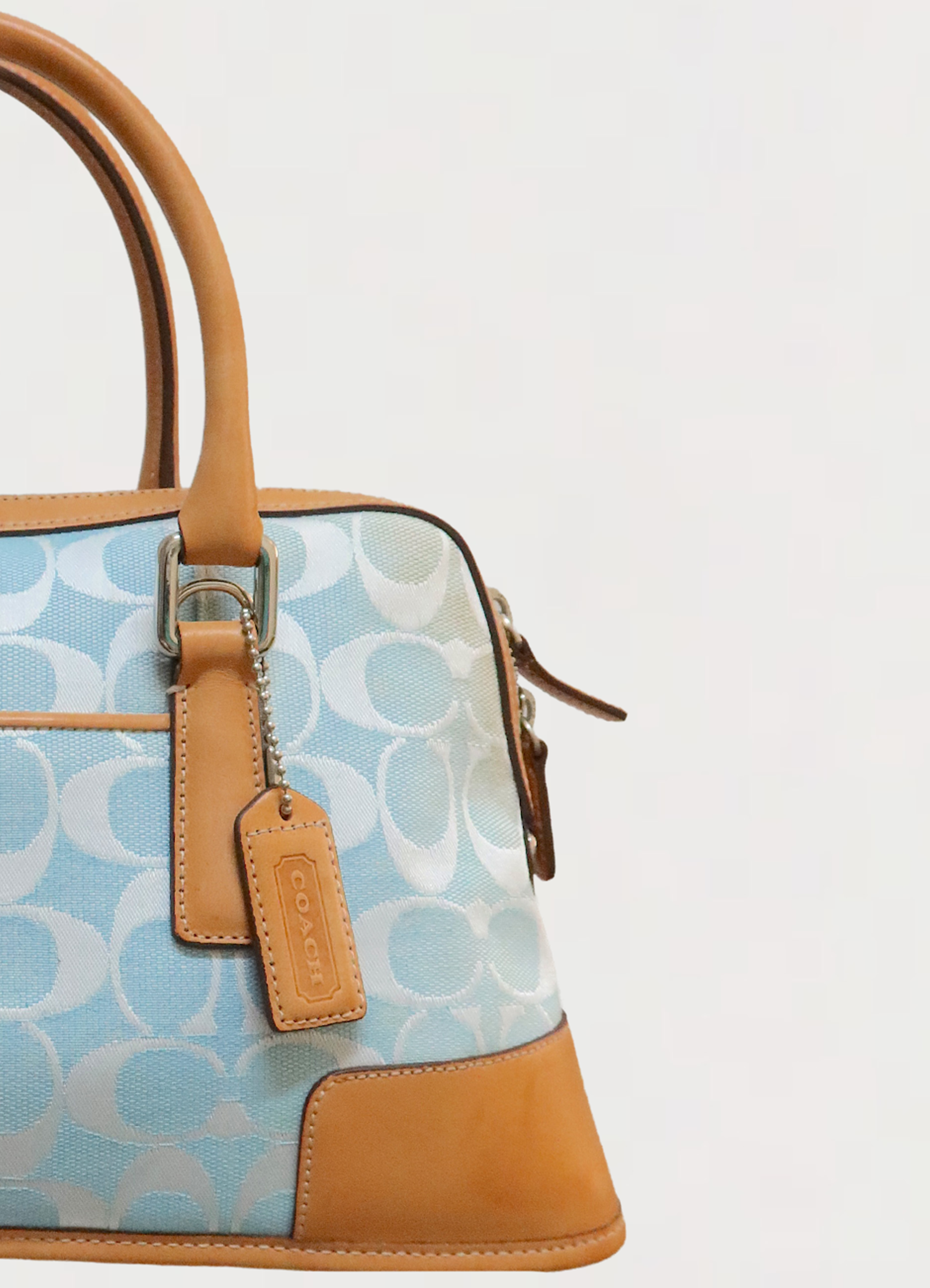 SIGNATURE CANVAS SATCHEL HANDBAG