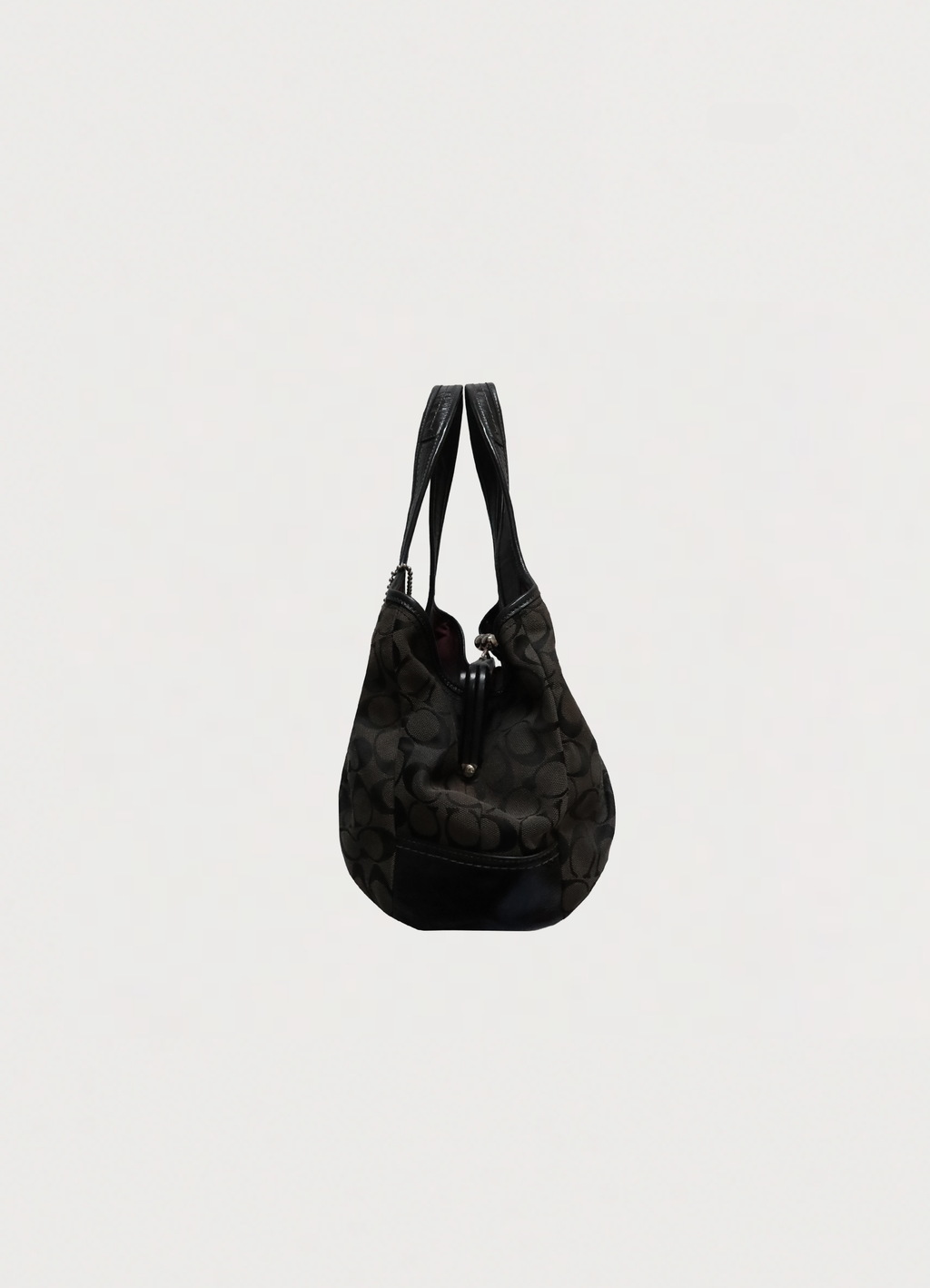 ERGO KISSLOCK PLEATED FRAMED SATCHEL SHOULDER BAG