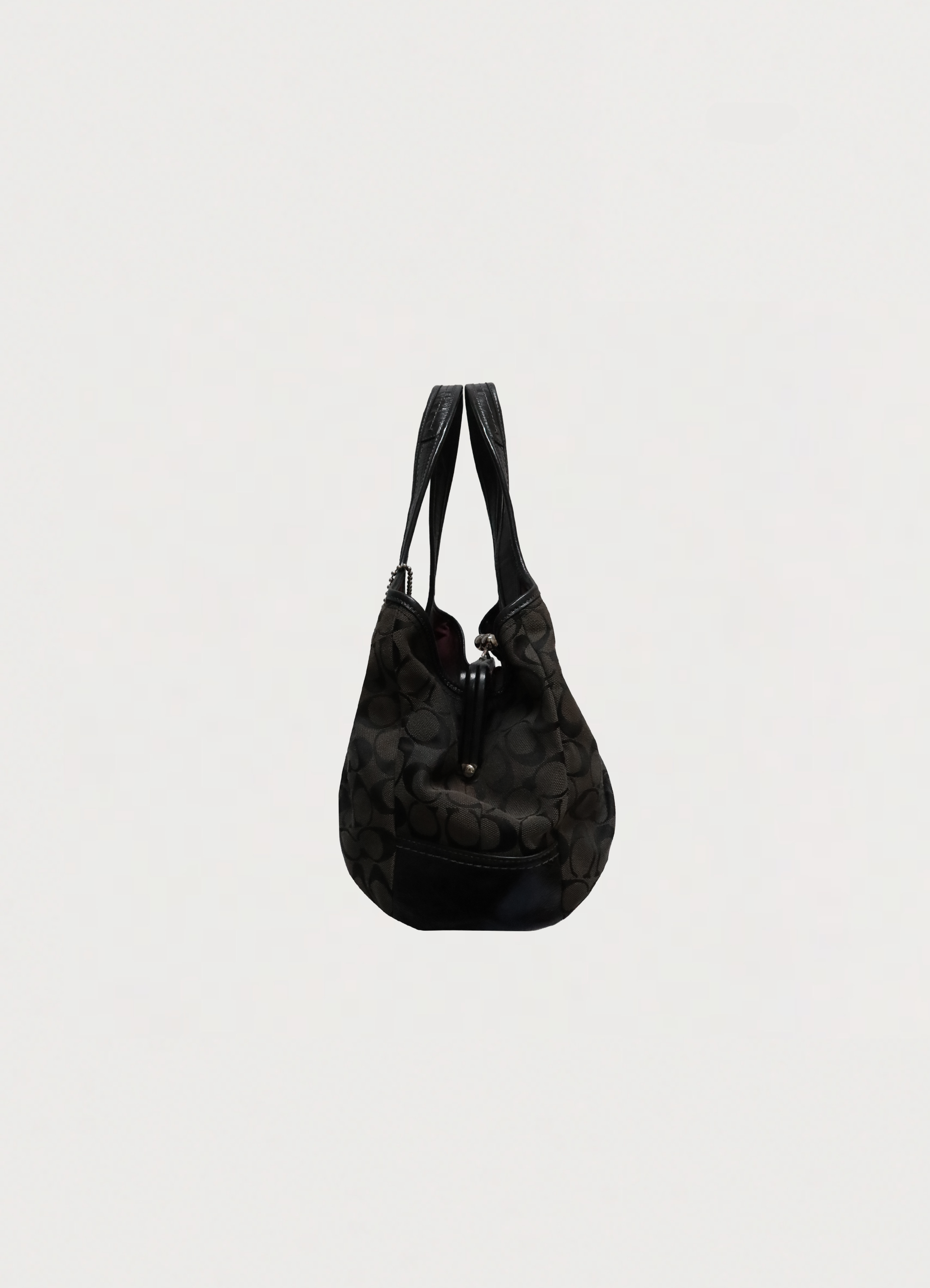 ERGO KISSLOCK PLEATED FRAMED SATCHEL SHOULDER BAG