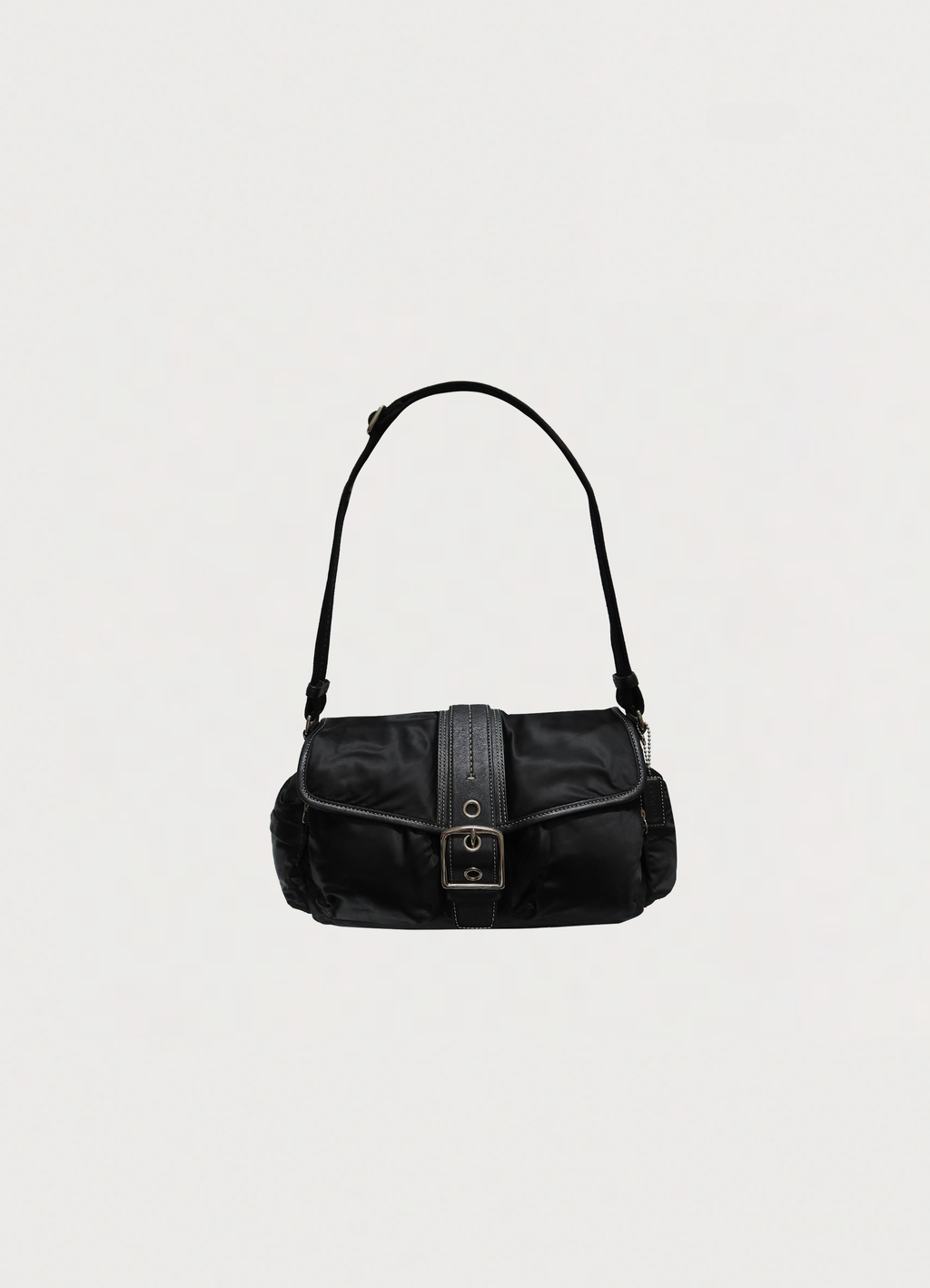 BUCKLE FLAP POCKET SATCHEL BAG