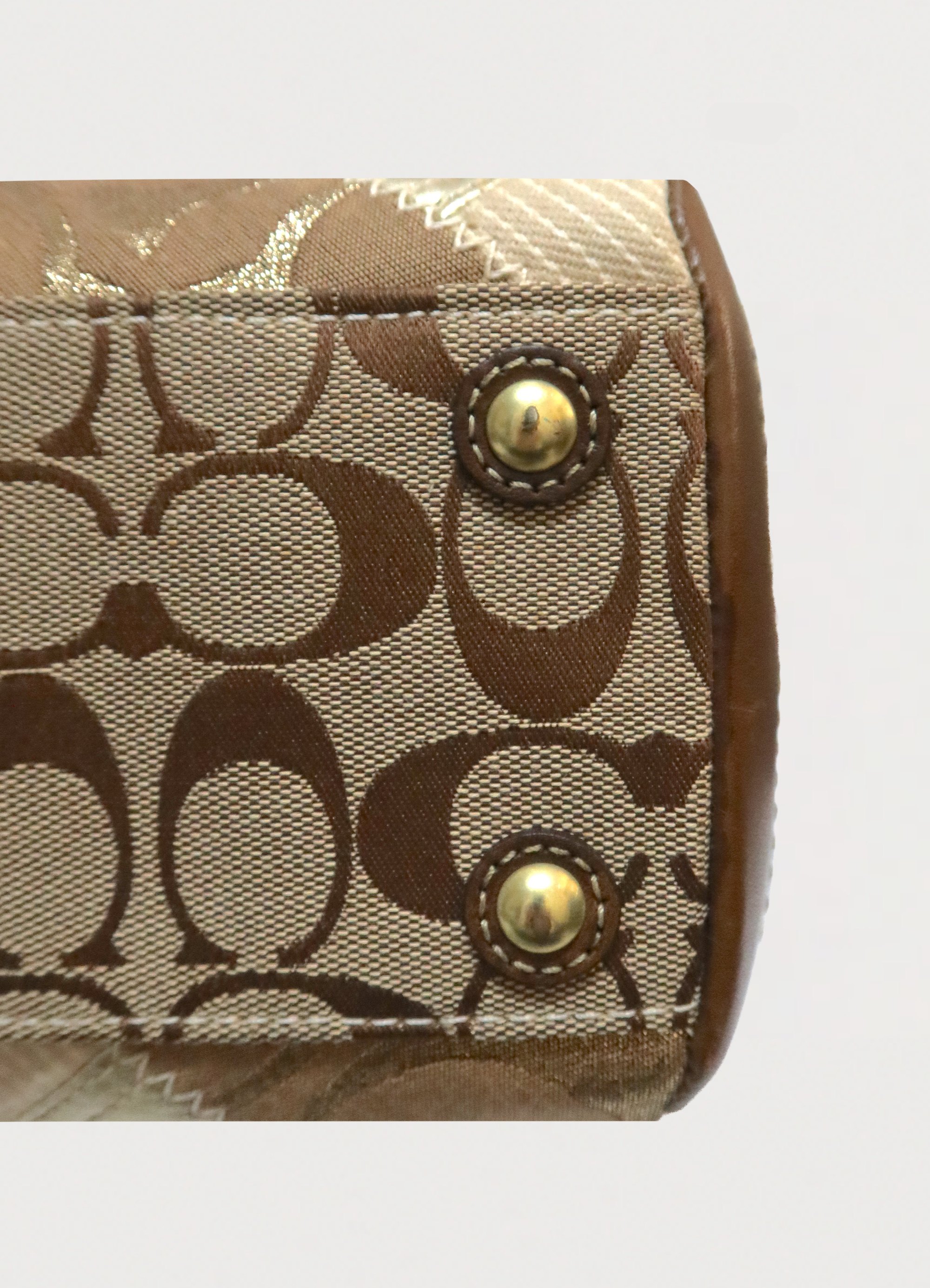 PATCHWORK HAMPTONS TURNLOCK SHOULDER BAG
