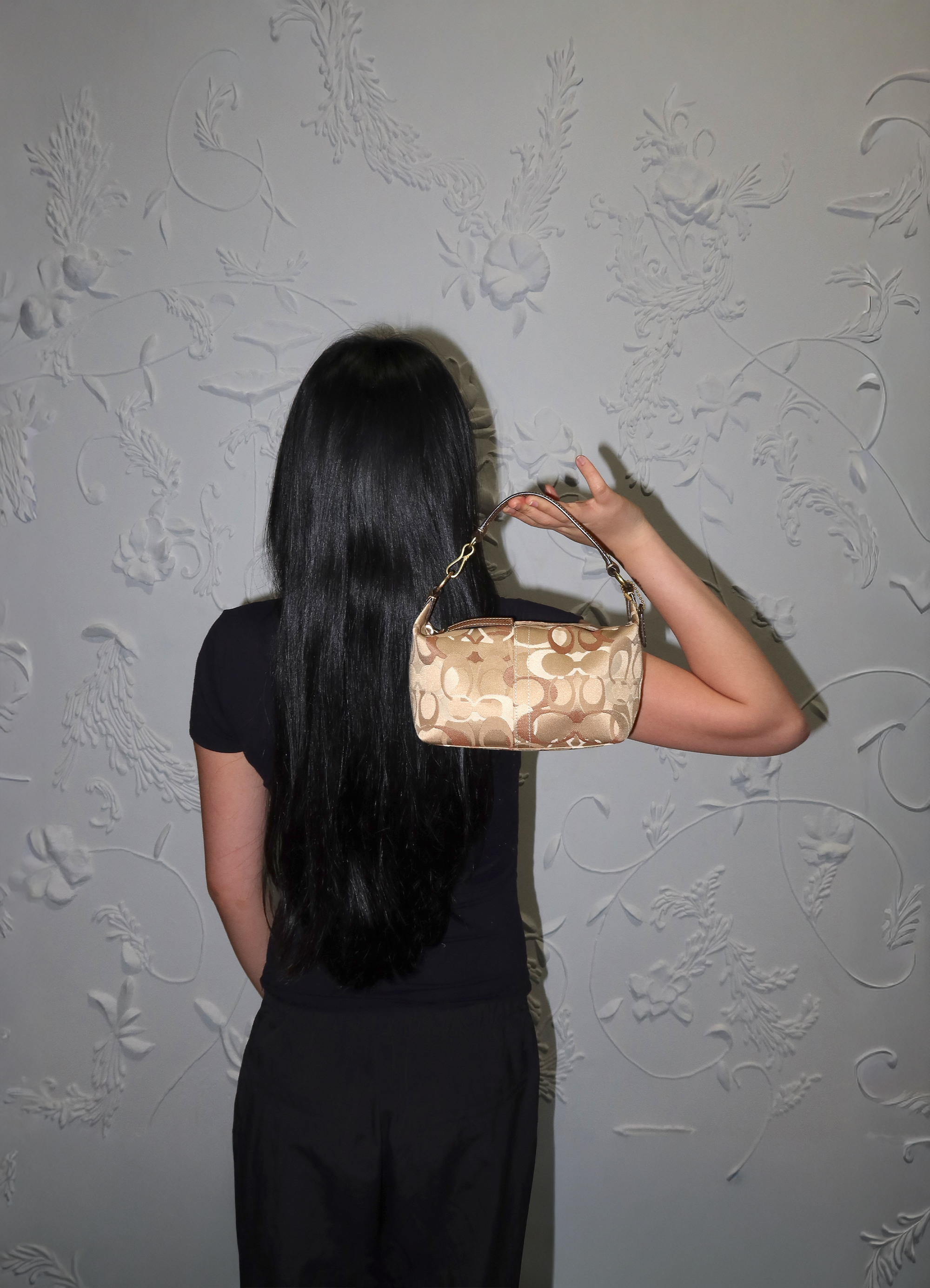 SIGNATURE OPTIC MINI POUCH DEMI HANDBAG