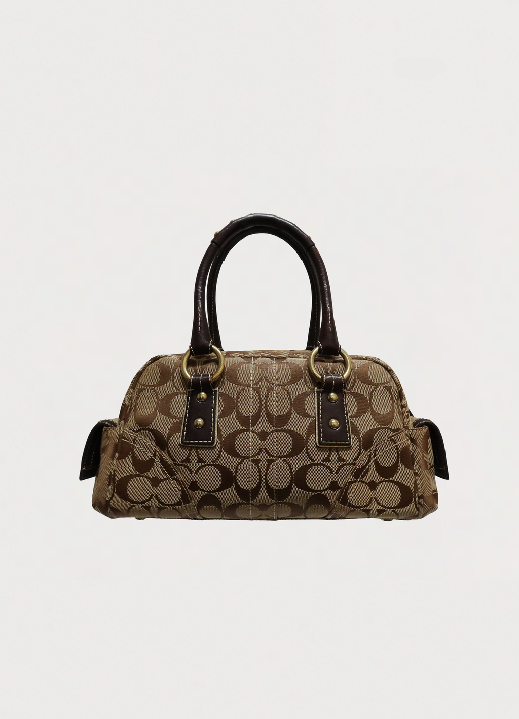 SOHO BUCKLE MONOGRAM SATCHEL BAG