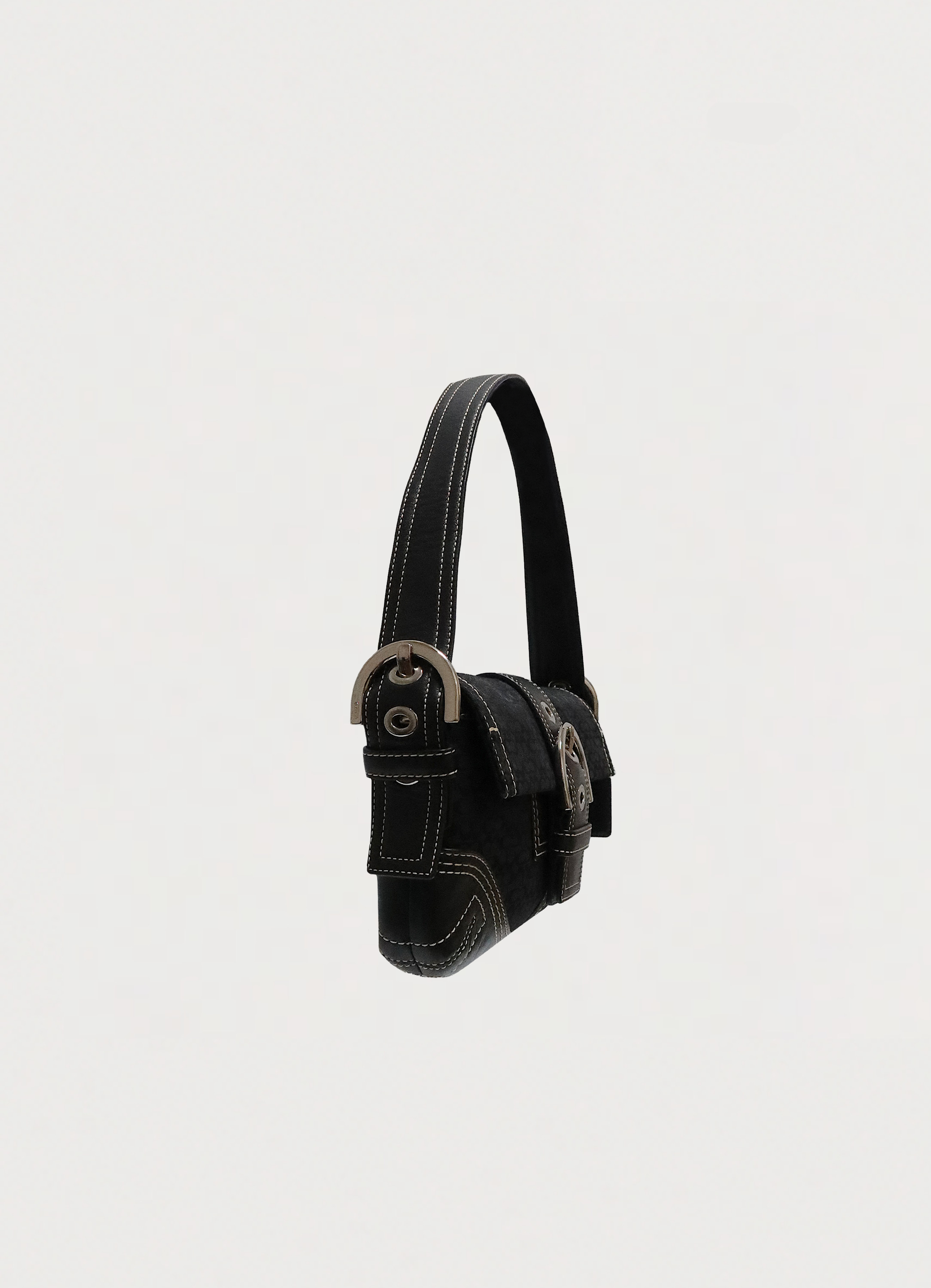 SOHO SIGNATURE MONOGRAM FLAP SHOULDER BAG