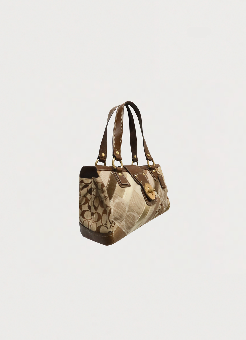 PATCHWORK HAMPTONS TURNLOCK SHOULDER BAG