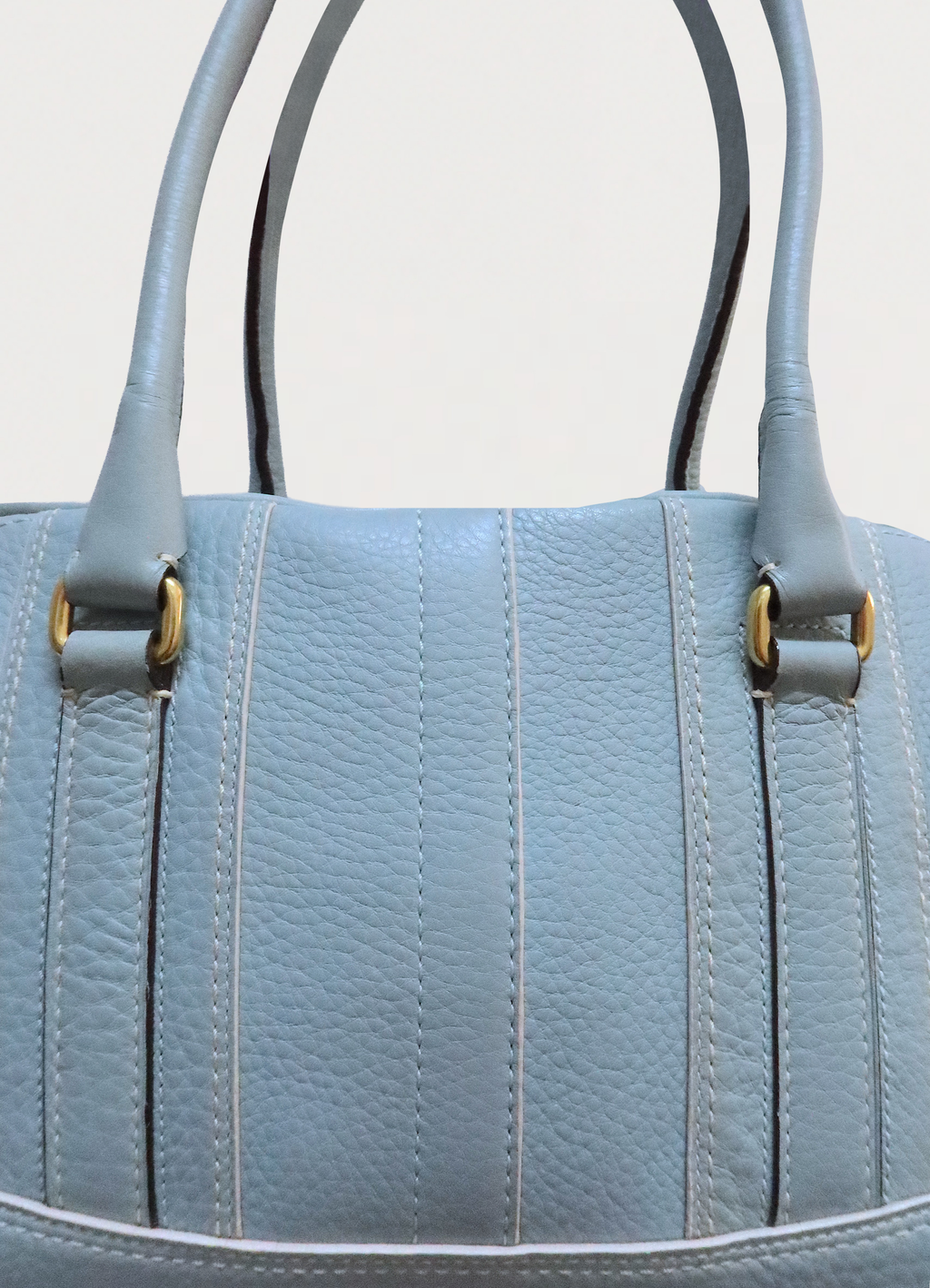HAMPTONS PEBBLED LEATHER SATCHEL BAG
