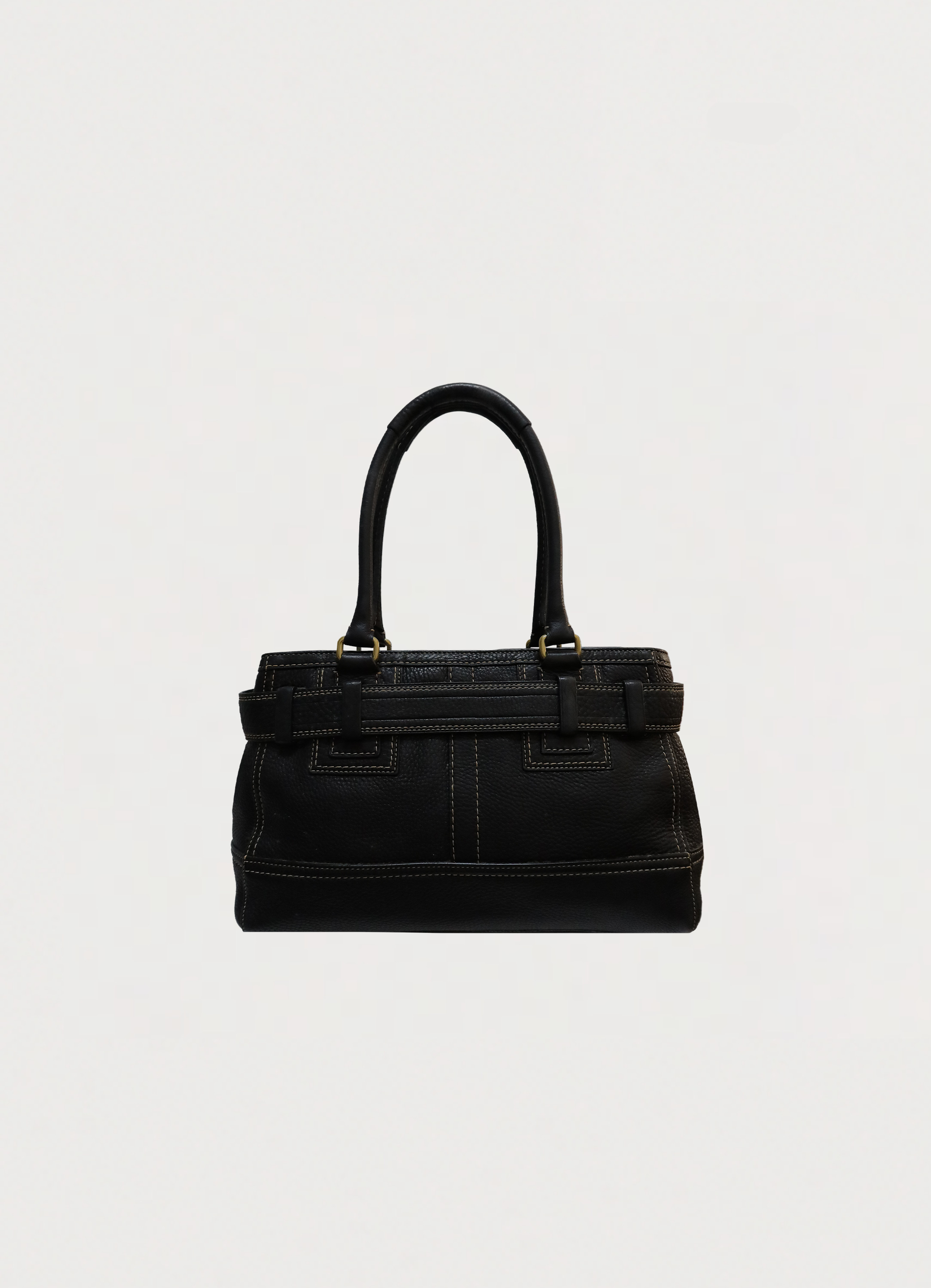 HAMPTONS LEATHER CARRYALL SATCHEL BAG