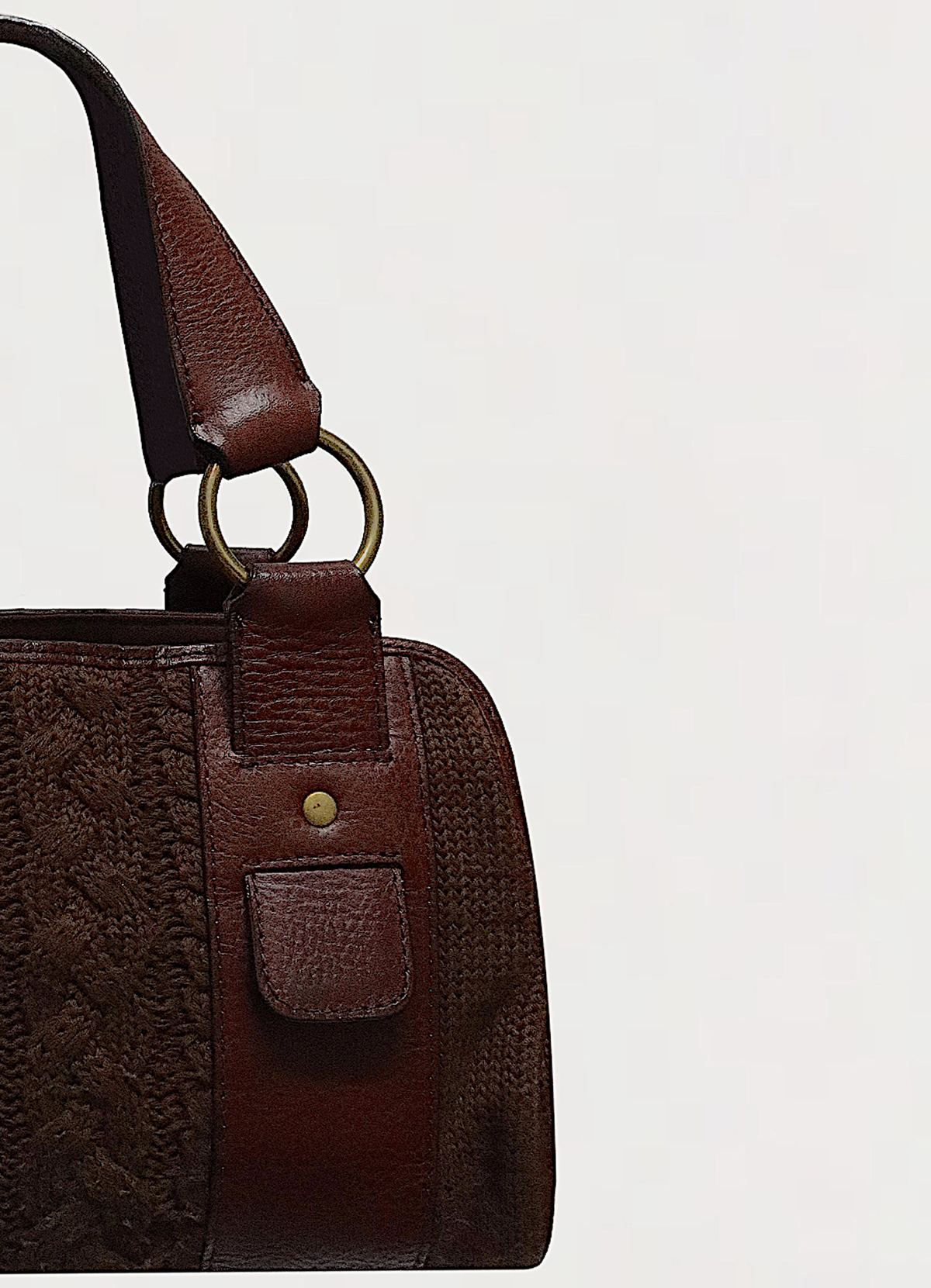 CABLE KNIT SHOULDER BAG