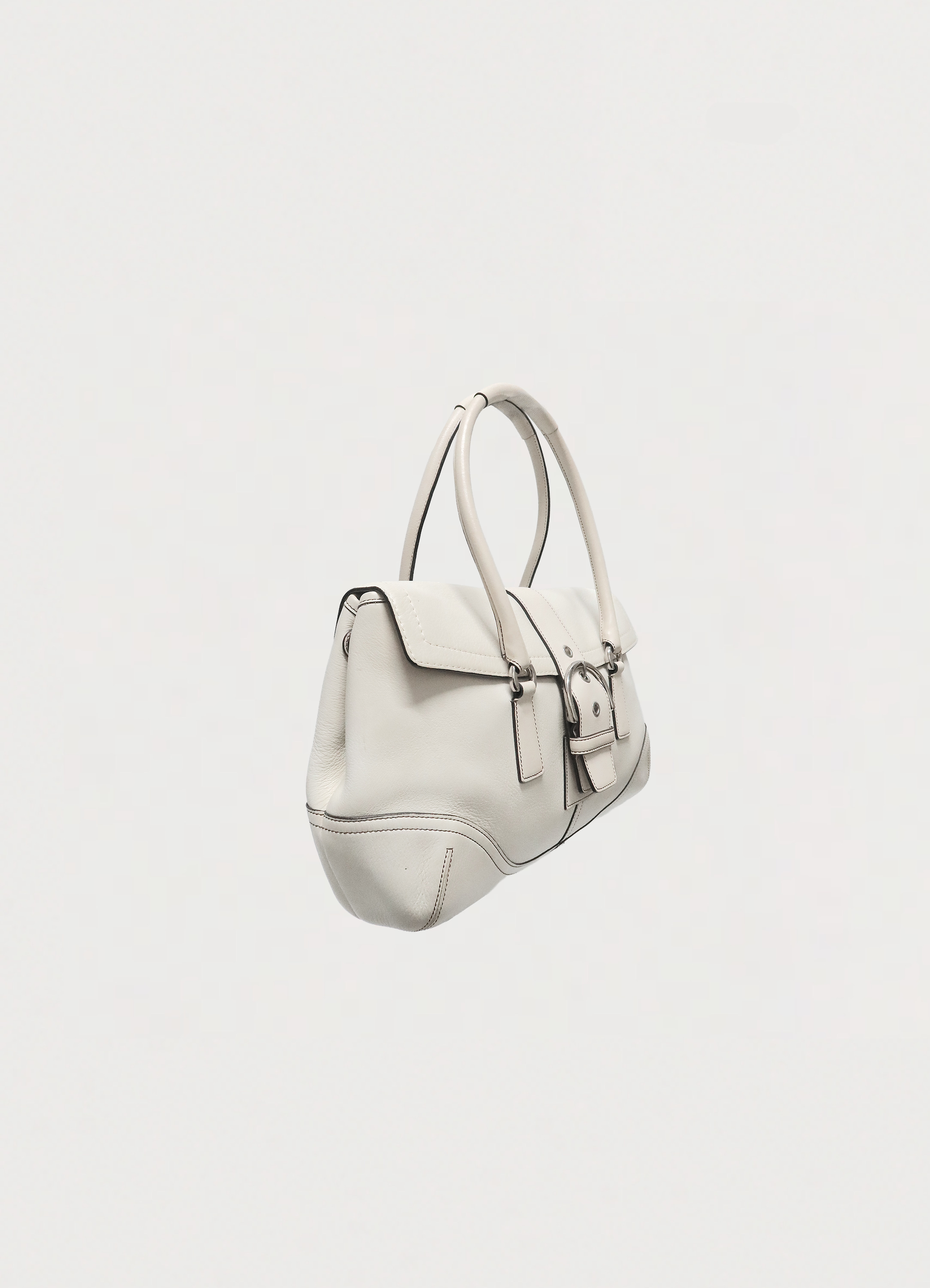 HAMPTONS SOHO FLAP LEATHER SATCHEL BAG