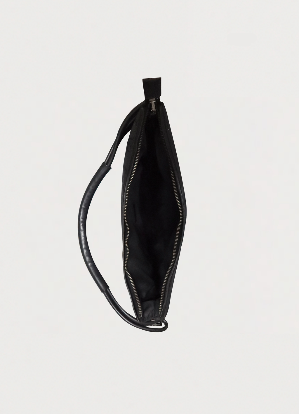 Gucci GG clasp hobo shoulder bag top view showing interior compartment
