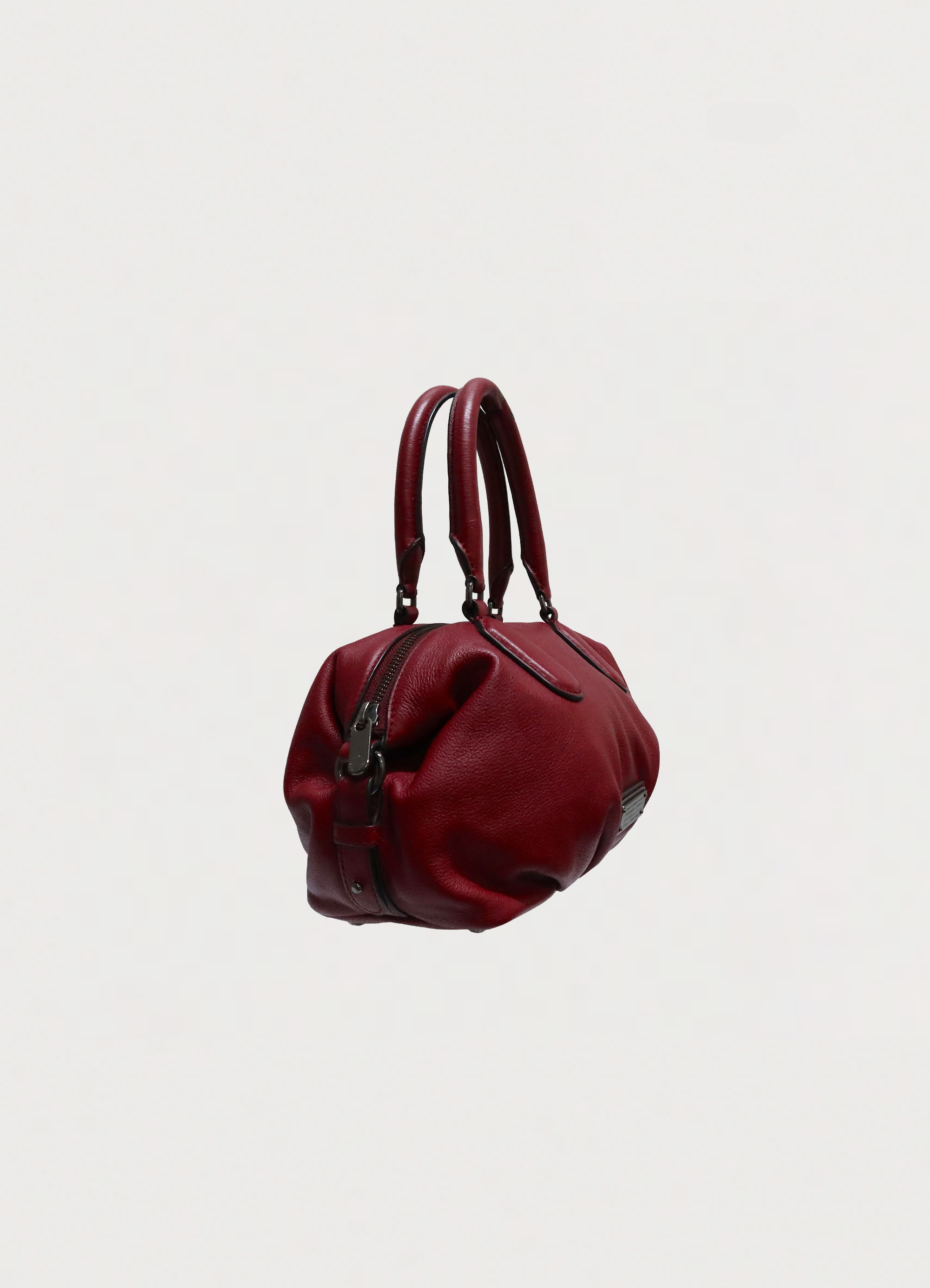 Marc by Marc Jacobs Classic Q Small Legend leather satchel in red angled view