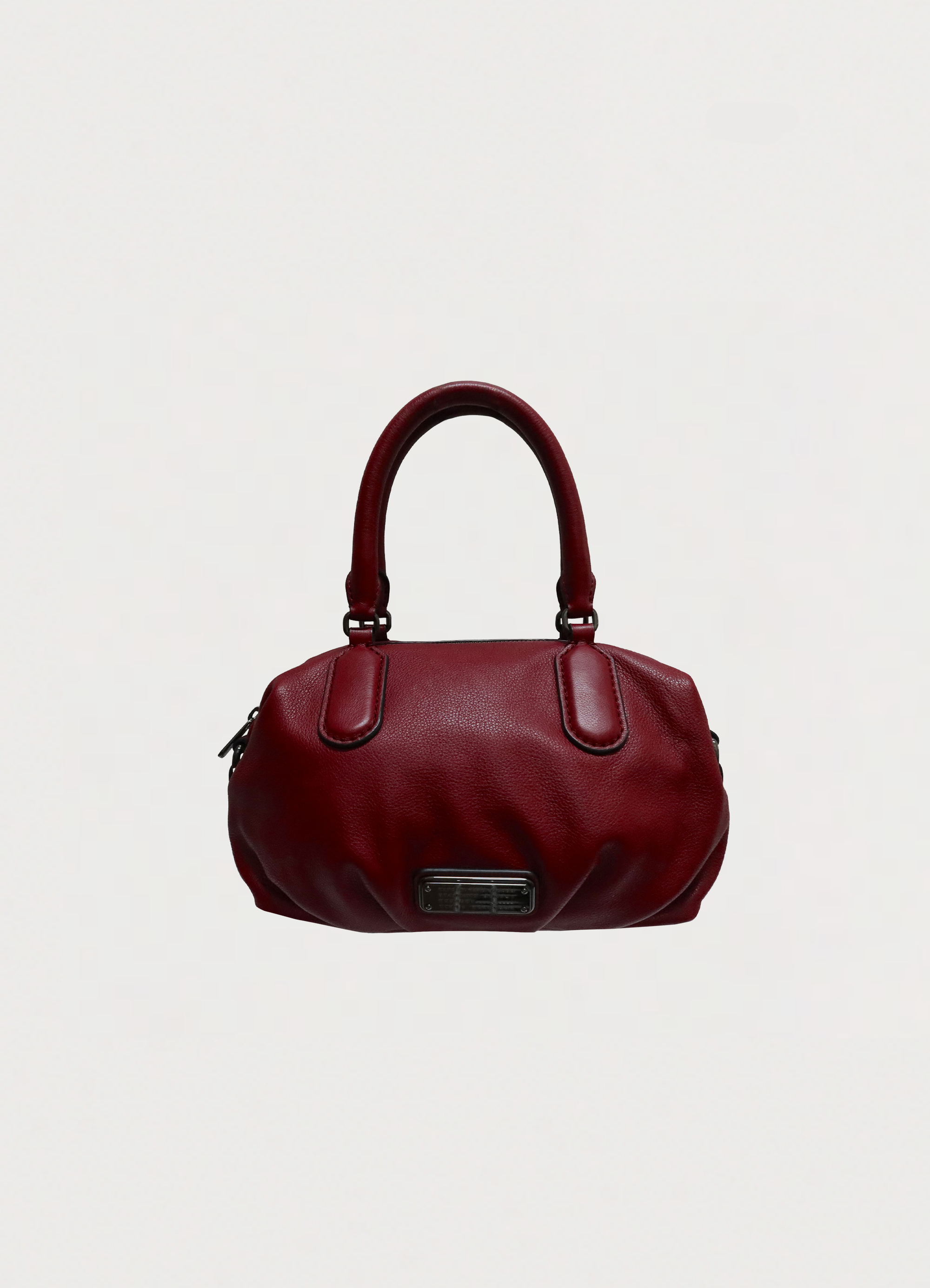 Marc by Marc Jacobs Classic Q Small Legend leather satchel in red front view