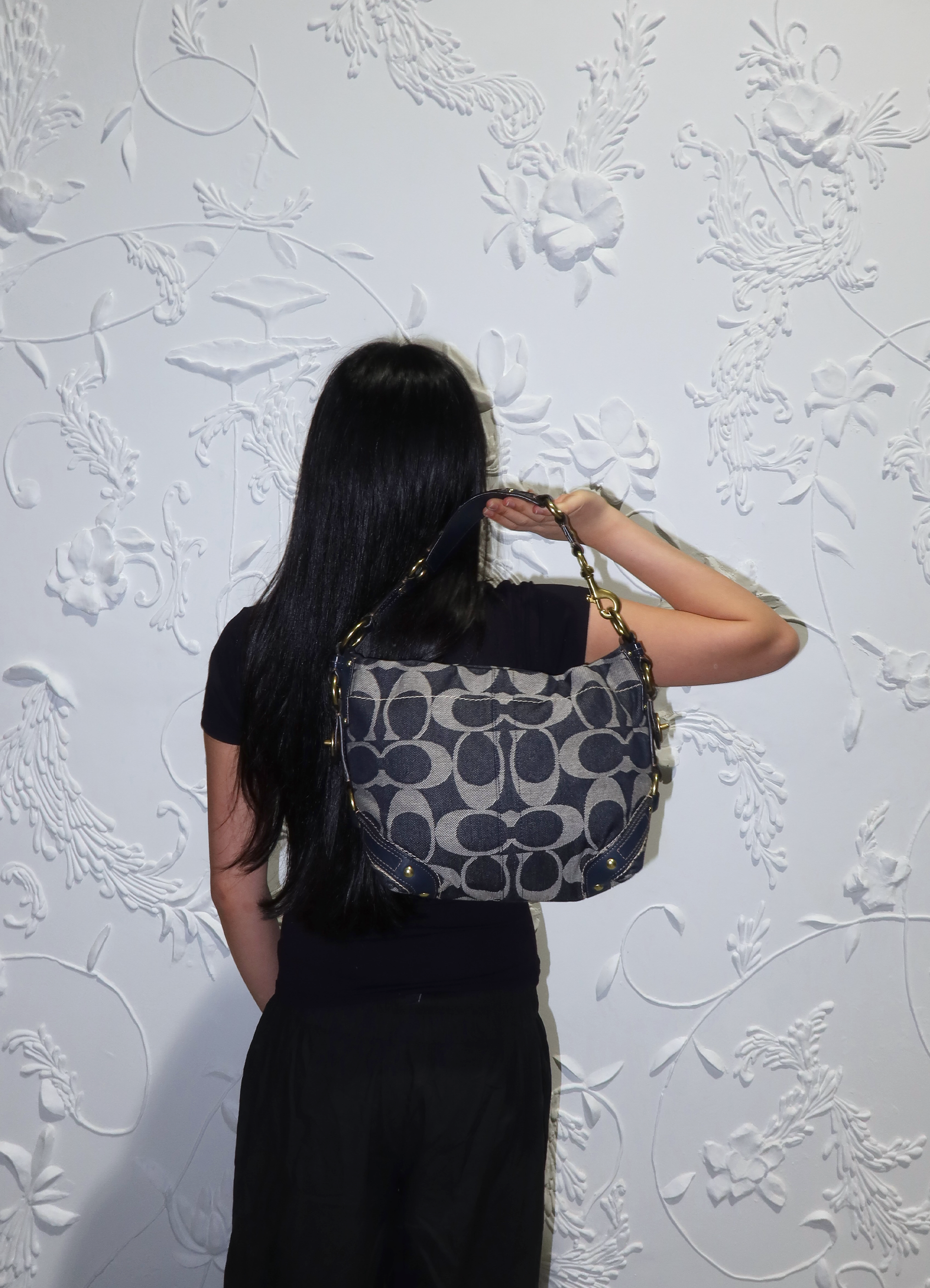 CARLY DENIM SHOULDER BAG
