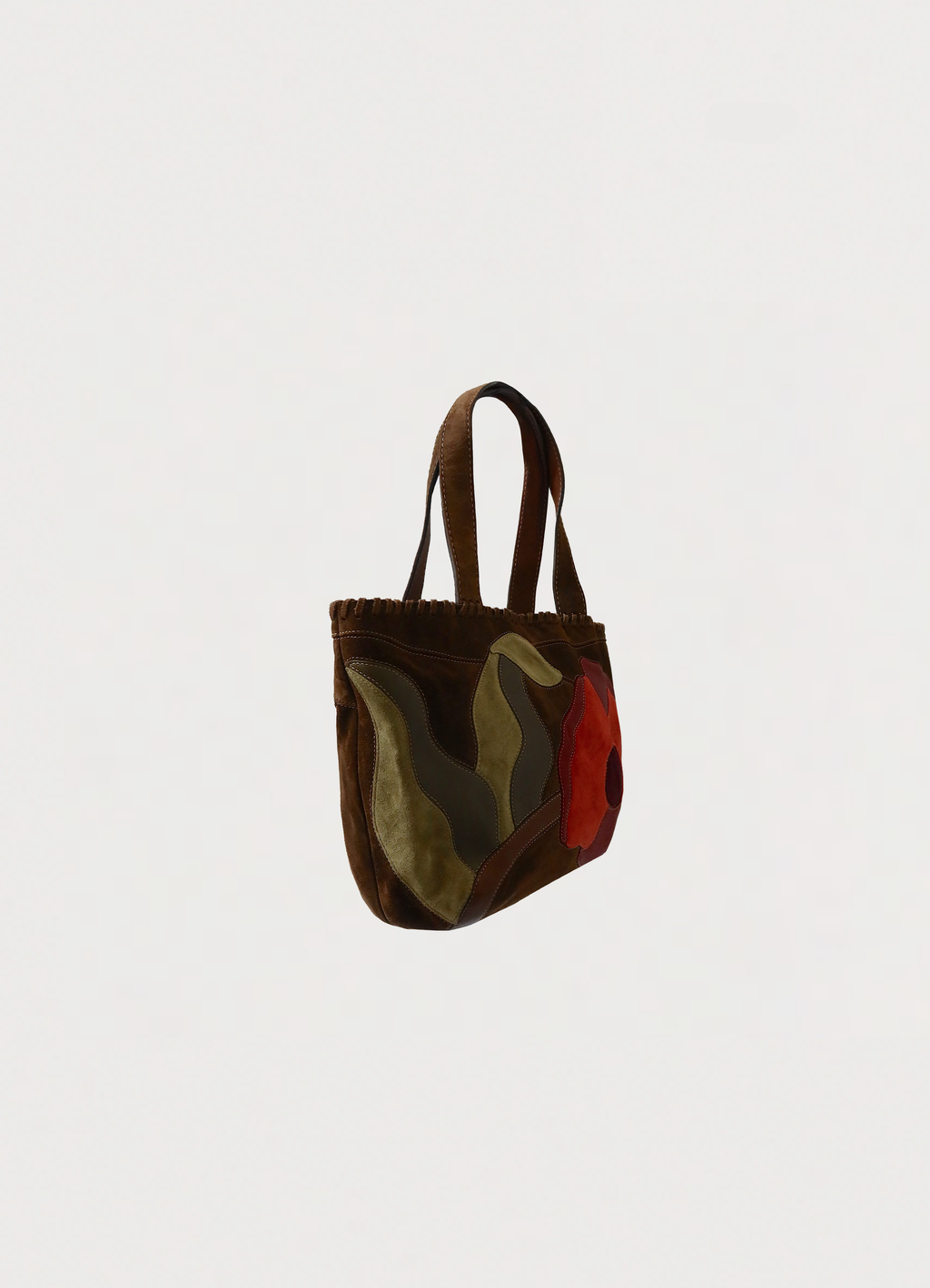 POPPIES FOR PEACE SUEDE TOTE BAG