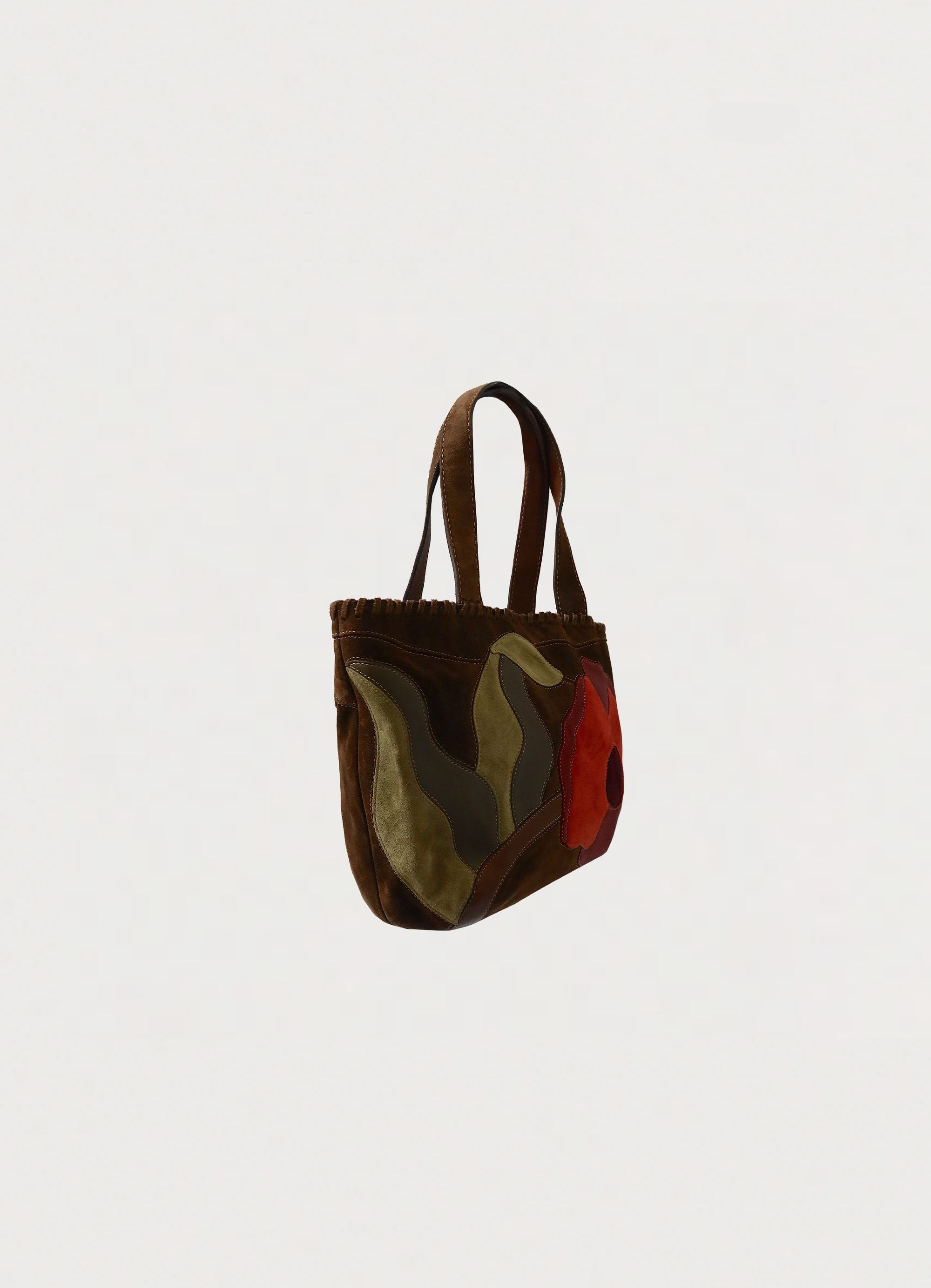 POPPIES FOR PEACE SUEDE TOTE BAG