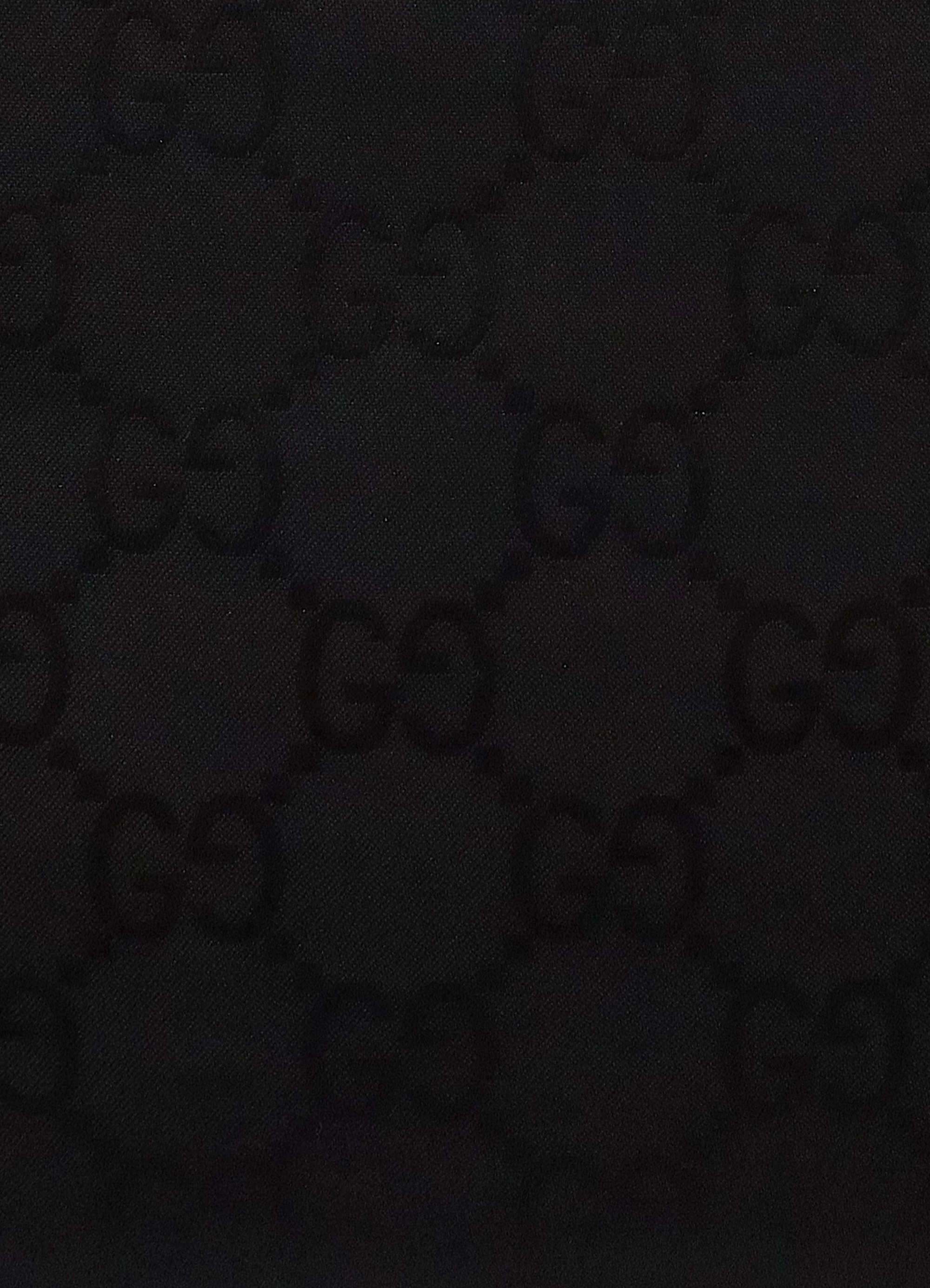 Close up of authentic Gucci GG monogram canvas weave pattern