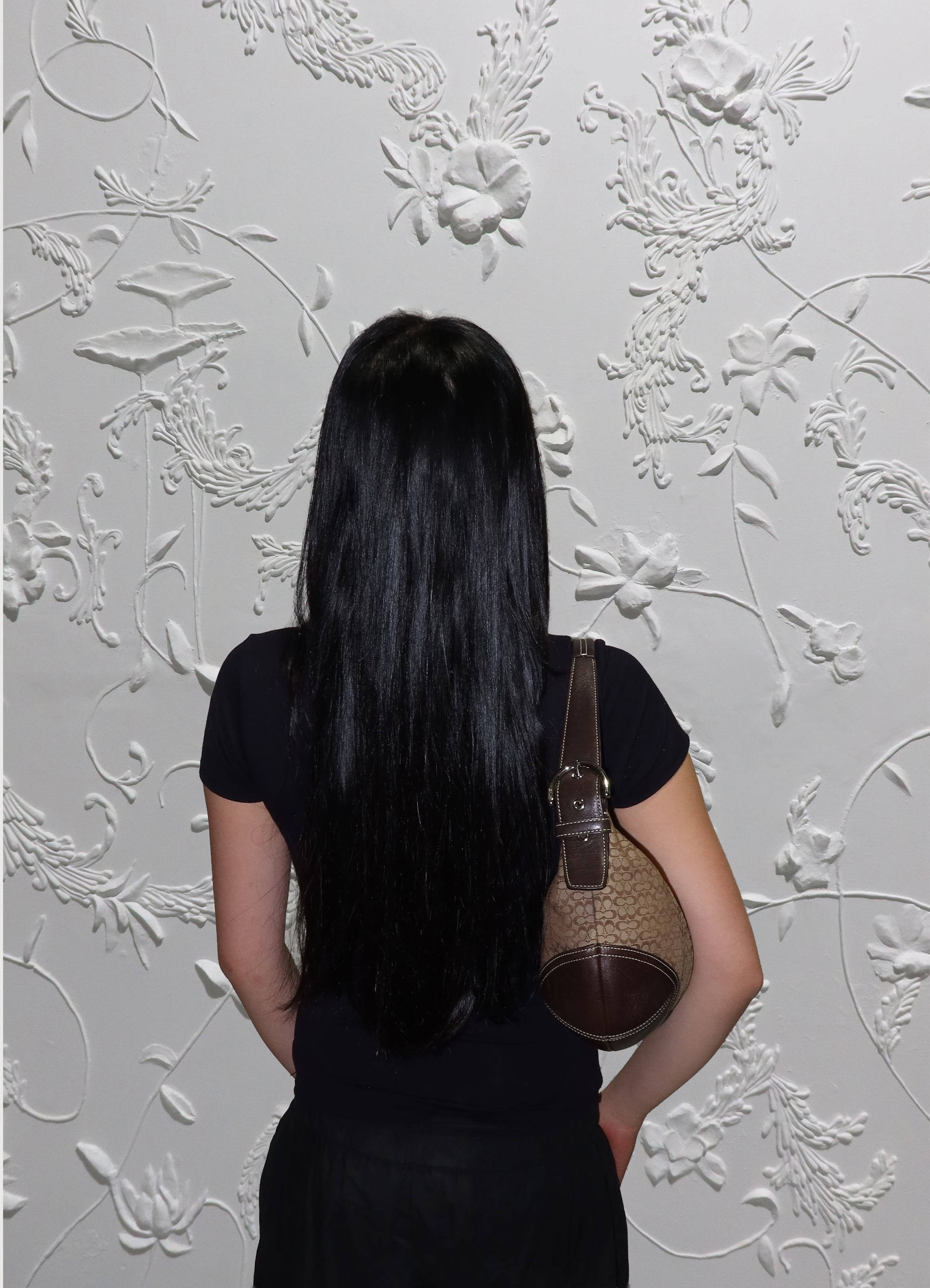 Coach Soho hobo bag worn on shoulder by model